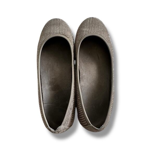 Vionic Spark 359 Willow Taupe Sparkle Rhinestone Ballet Flat Shoes Size 6.5 - Picture 6 of 9